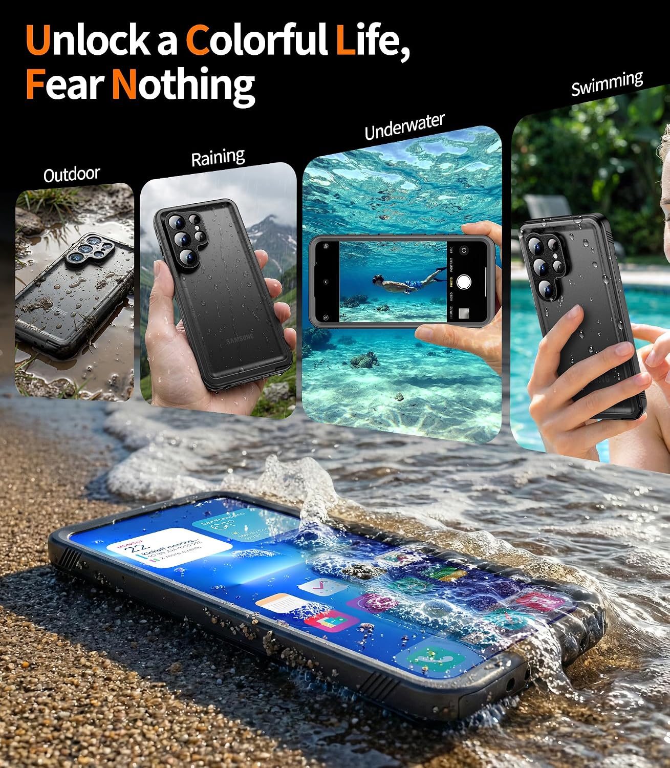 Thumbnail 6 de Cozycase WPC-11-BK Waterproof 360 Case for iPhone 11, Black TPU