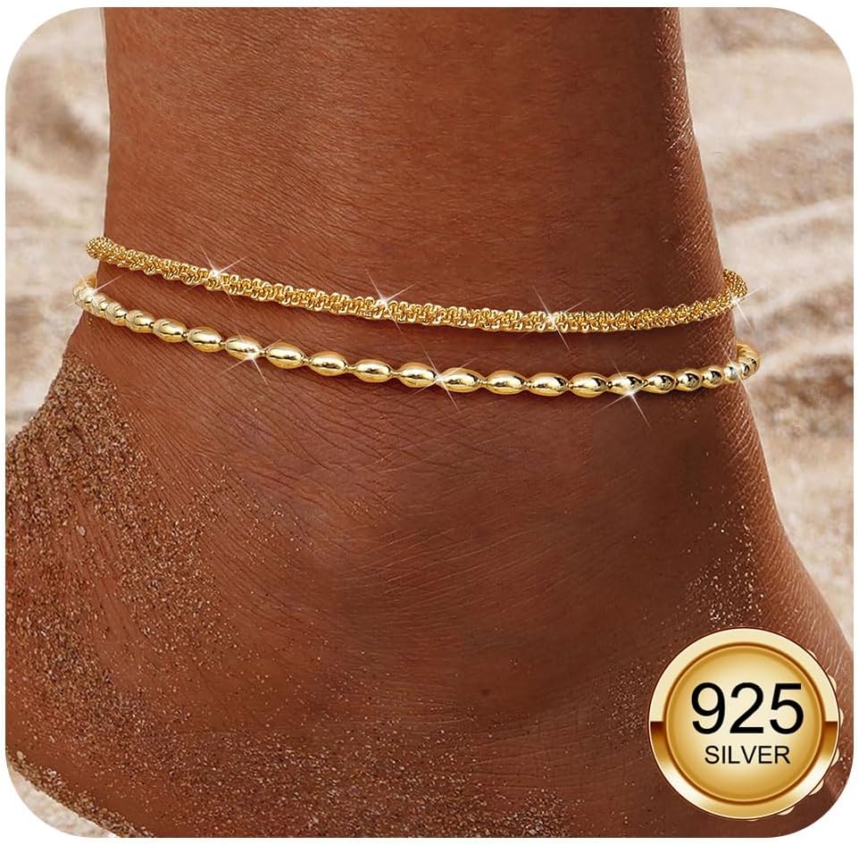 Detalle de Diamday Fußkettchen Damen 21 cm verstellbar
