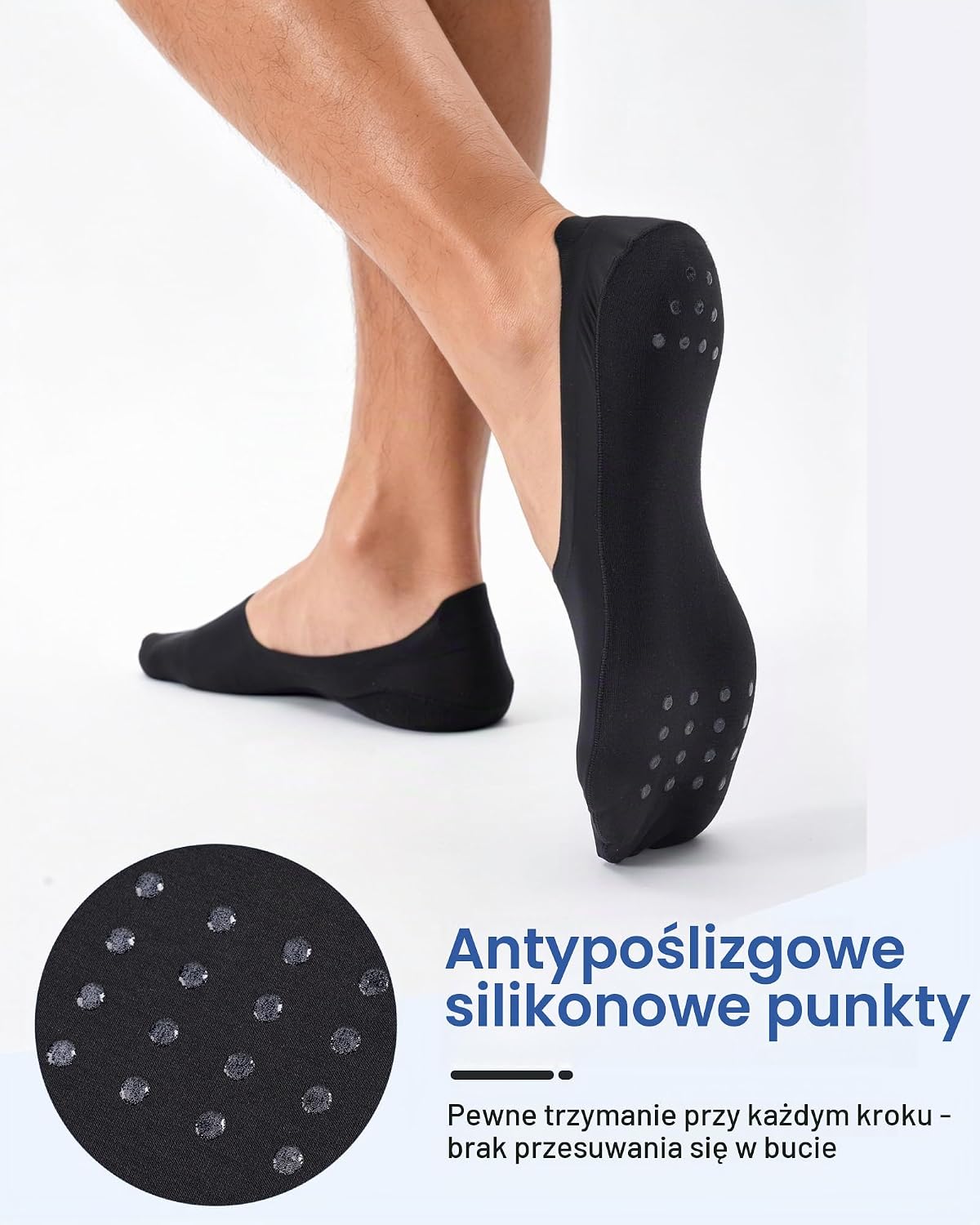 Thumbnail 5 de Effeet stopki męskie niewidoczne, 6 par, cienkie i z podwójnym silikonem