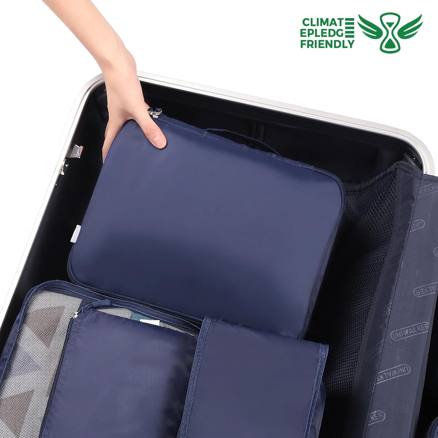 Detalle de BAGAIL 8-teiliger Packwürfel-Set mit Kleidertaschen & Kofferorganizer (Packing Cubes)