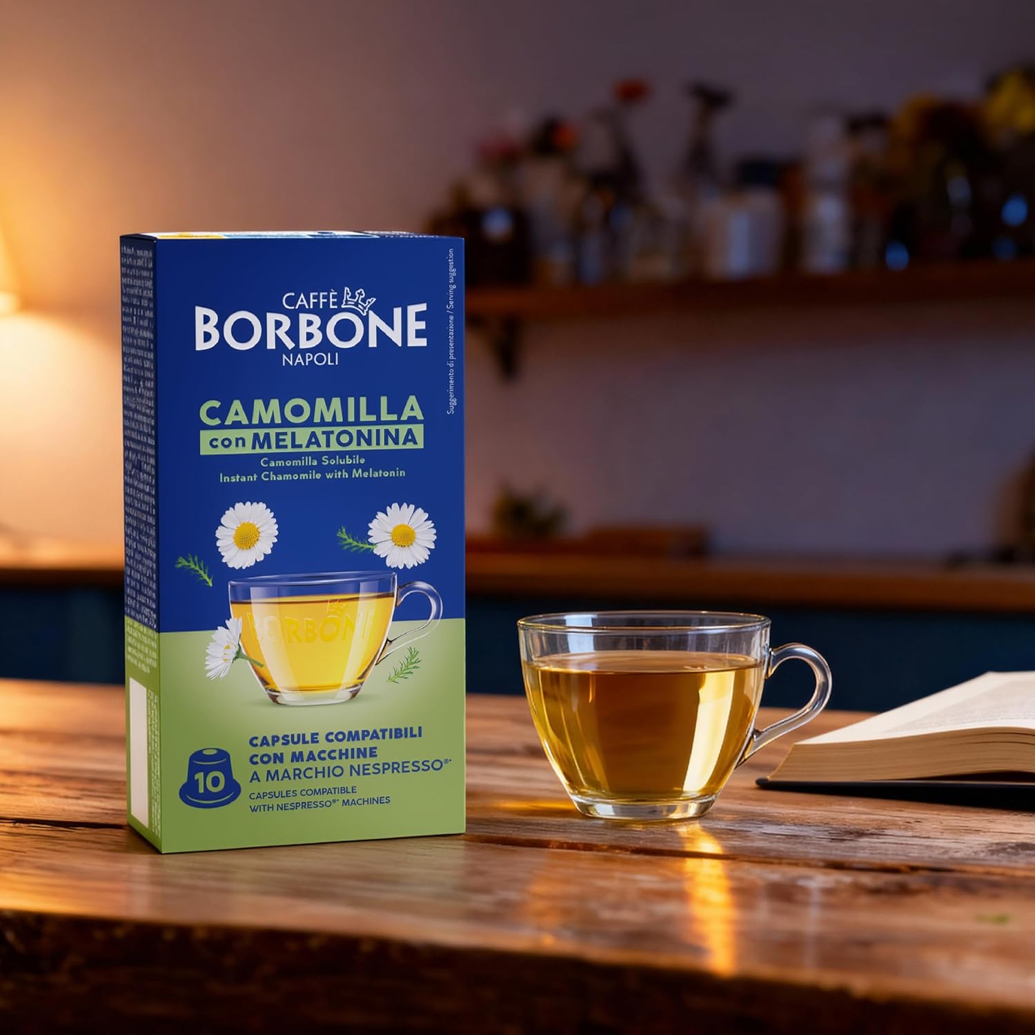 Thumbnail 5 de Caffè Borbone Camomille Soluble avec Mélatonine – 60 capsules (6 paquets de 10) compatibles Nespresso