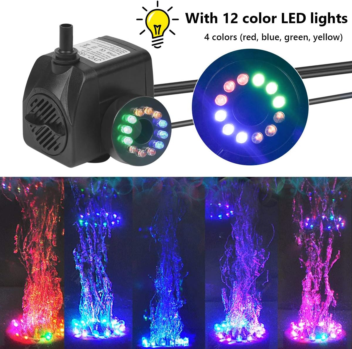 Thumbnail 1 de flintronic Mini Bomba de Agua Sumergible 12 LED