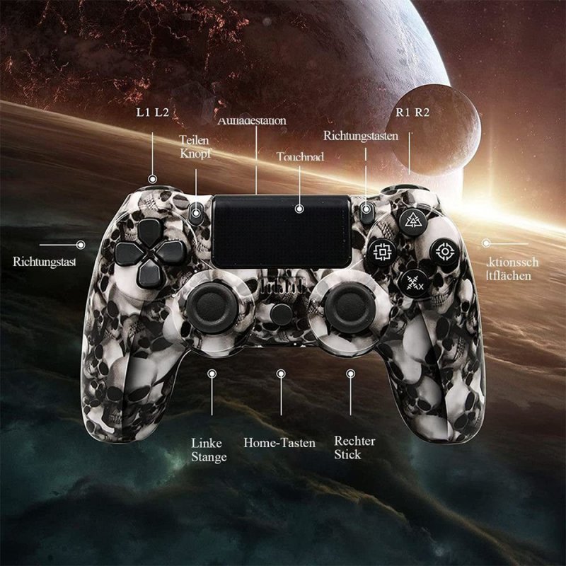 Detalle 2 de Kinsi P4YXSB Gamepad para PS4 con Bluetooth y vibração de doble motor