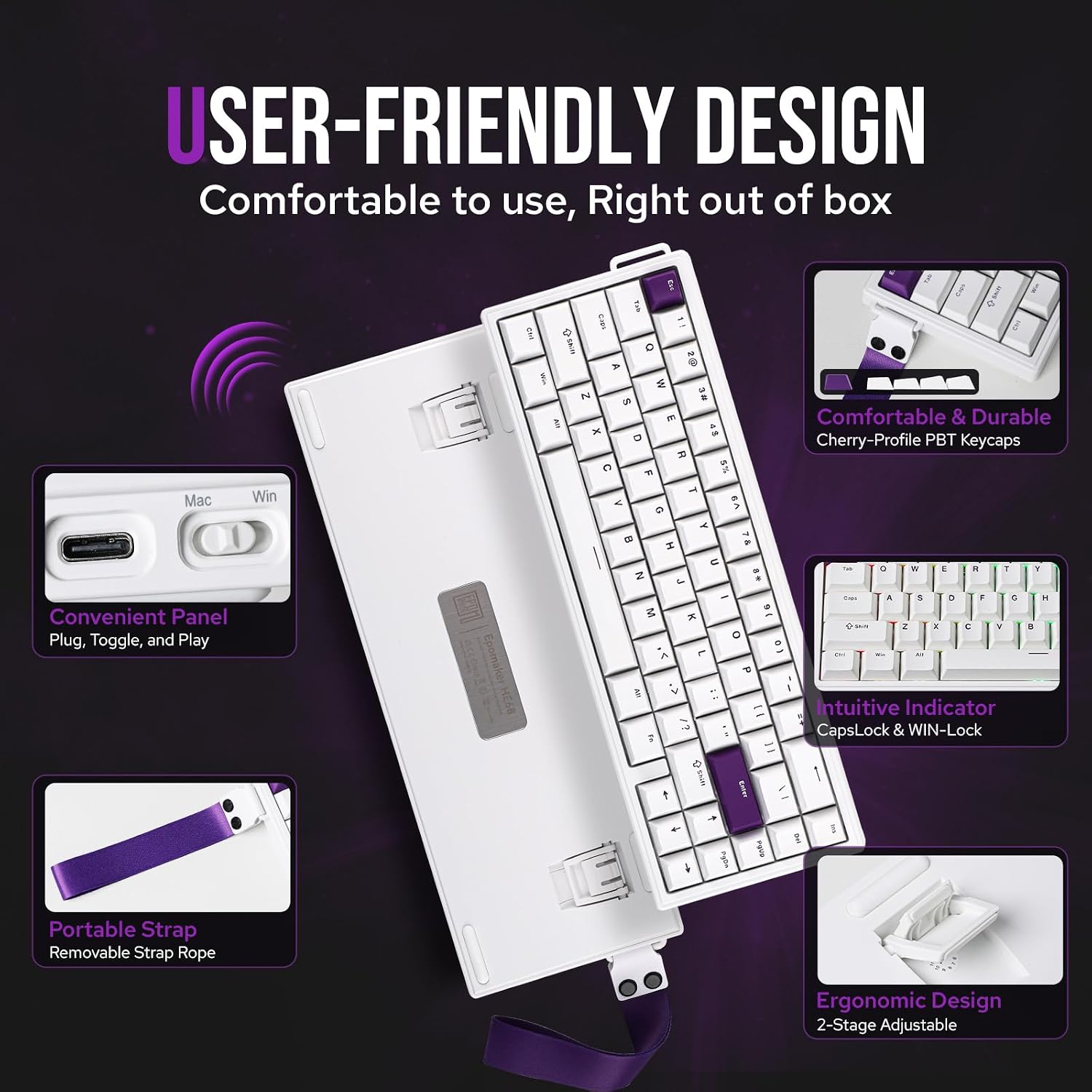 Thumbnail 2 de EPOMAKER HE68 Magnetic Gaming Keyboard