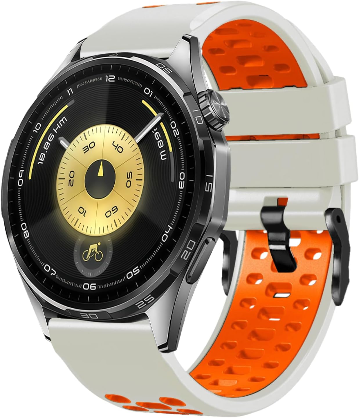 Detalle de RosMank 22mm Silicone Watch Strap for Huawei Watch GT6 Pro/GT6/GT5 Pro/GT5/GT4/GT3 (46mm) – Two Colours