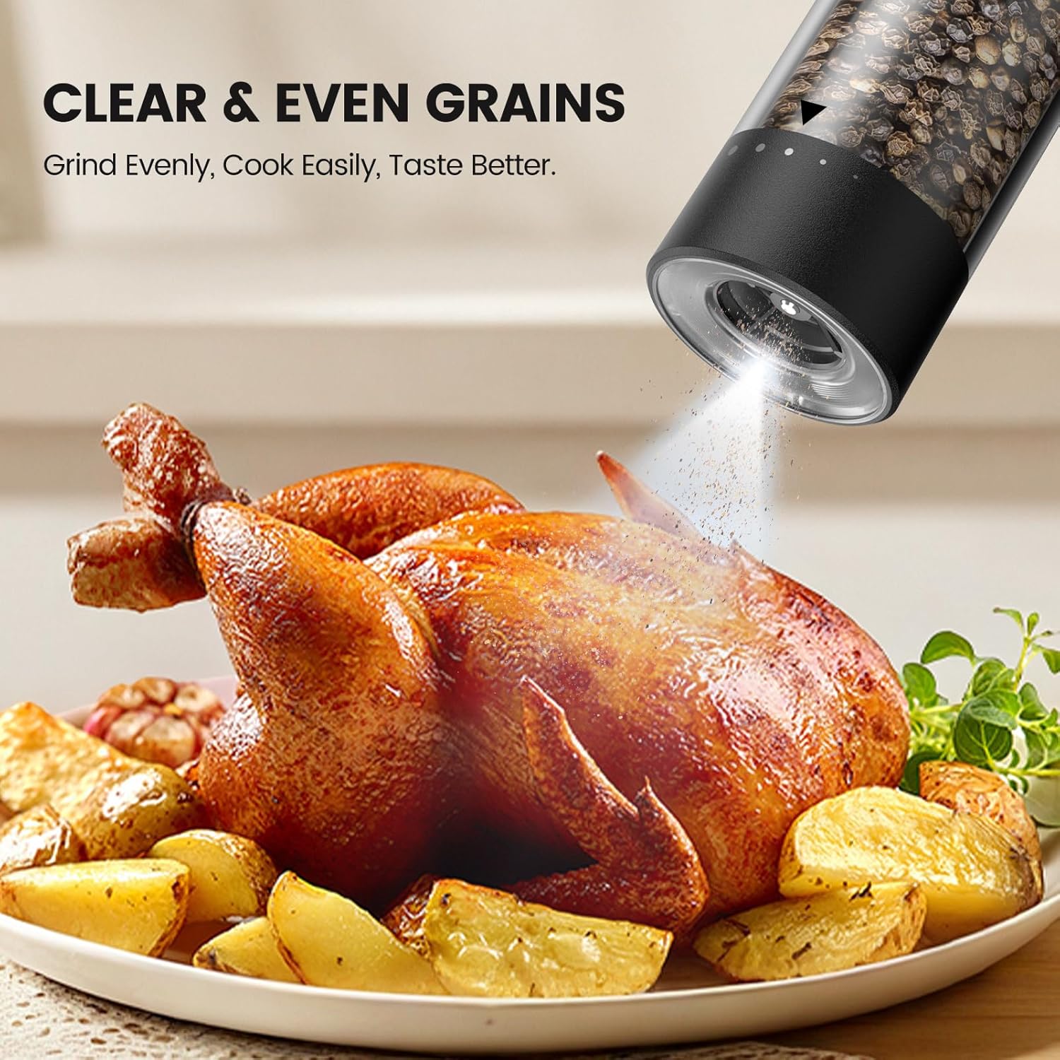 Thumbnail 4 de Electric Salt and Pepper Grinder Set 100ml