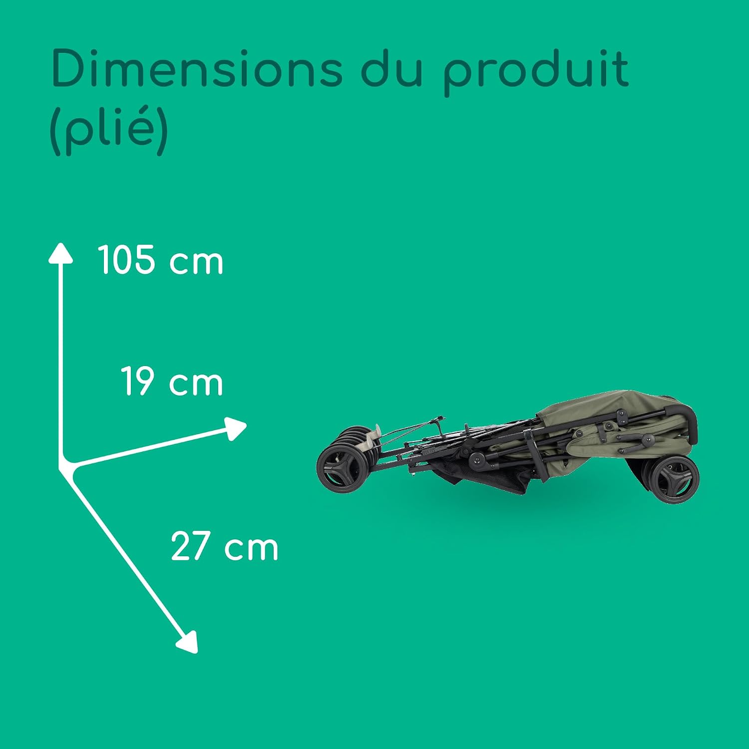 Thumbnail 6 de Bebeconfort Rainbow — Poussette Canne Multipositions ultra légère et compacte (6 mois à 4 ans, 22 kg) en Mineral Green
