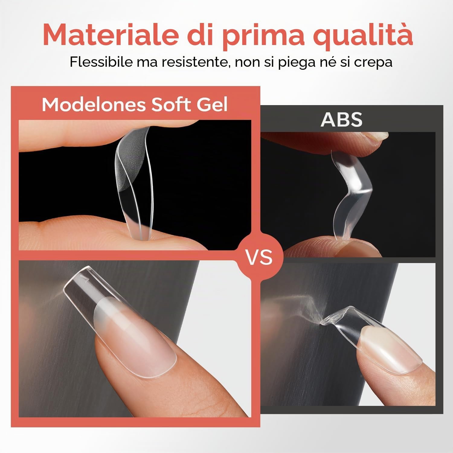 Thumbnail 5 de Modelones 360 pezzi Unghie Finte con 15 Misure in Gel – Copertura Completa, Coffin corta XS, Semi Matte