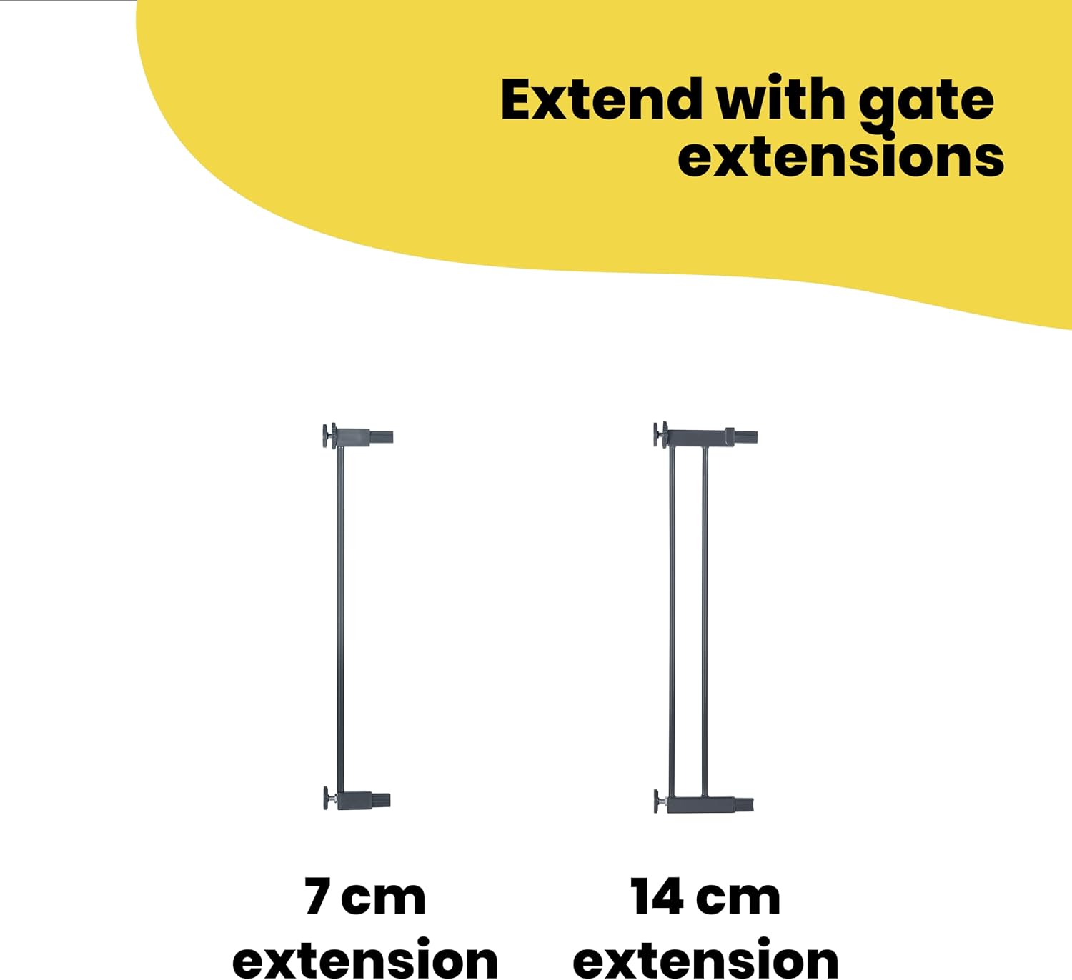Detalle de Safety 1st Easy Close Metal Gate: Pressure Fit Baby Gate, 73–80 cm (up to 108 cm with extensions) – Grey