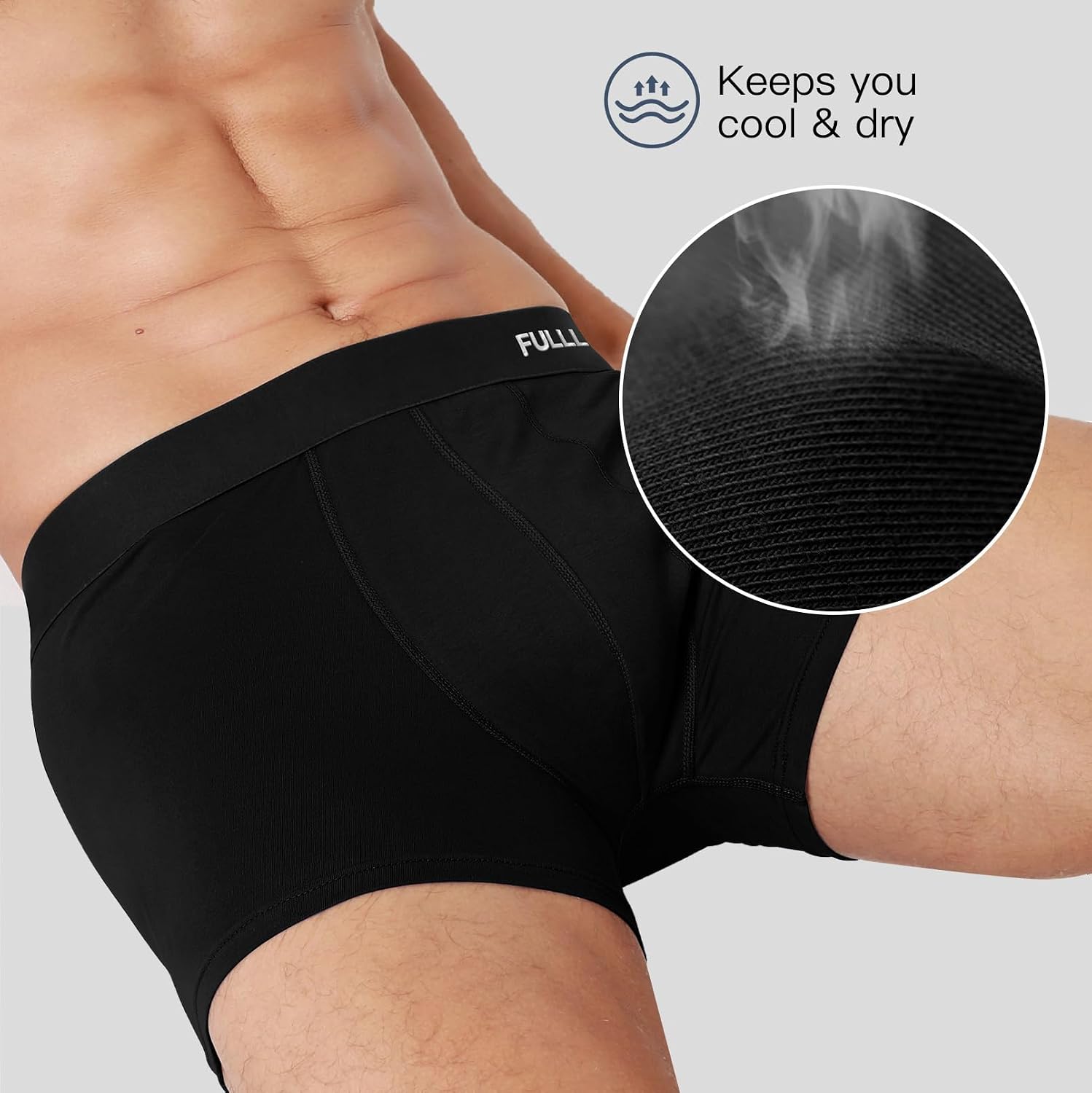 Thumbnail 3 de Fullluwaa Mens Boxers Cotton 10 Pack: breathable, soft and tag-free multipack underwear