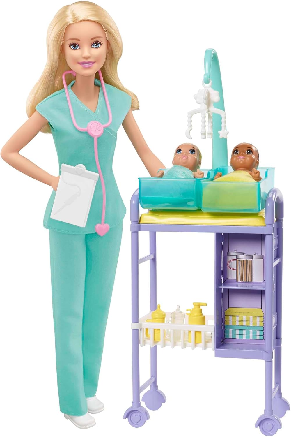 Thumbnail 6 de Barbie Kinderärztin-Puppe: Blondes Styling, Pinker Kittel und Baby-Patientin inklusive Zubehör