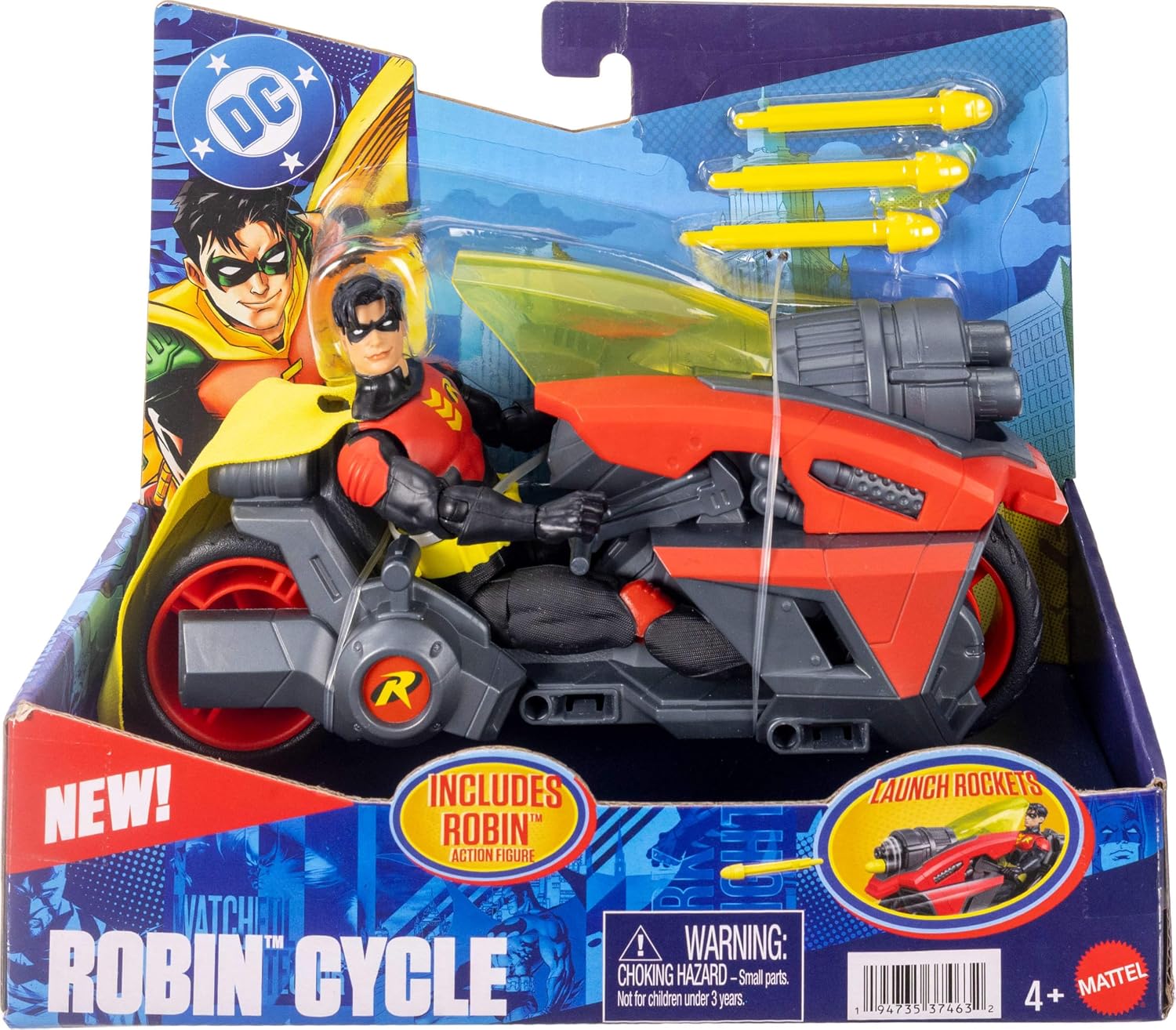 Detalle 2 de Mattel JMD51 Robin Motorcycle with Missile Launcher and Batlink System