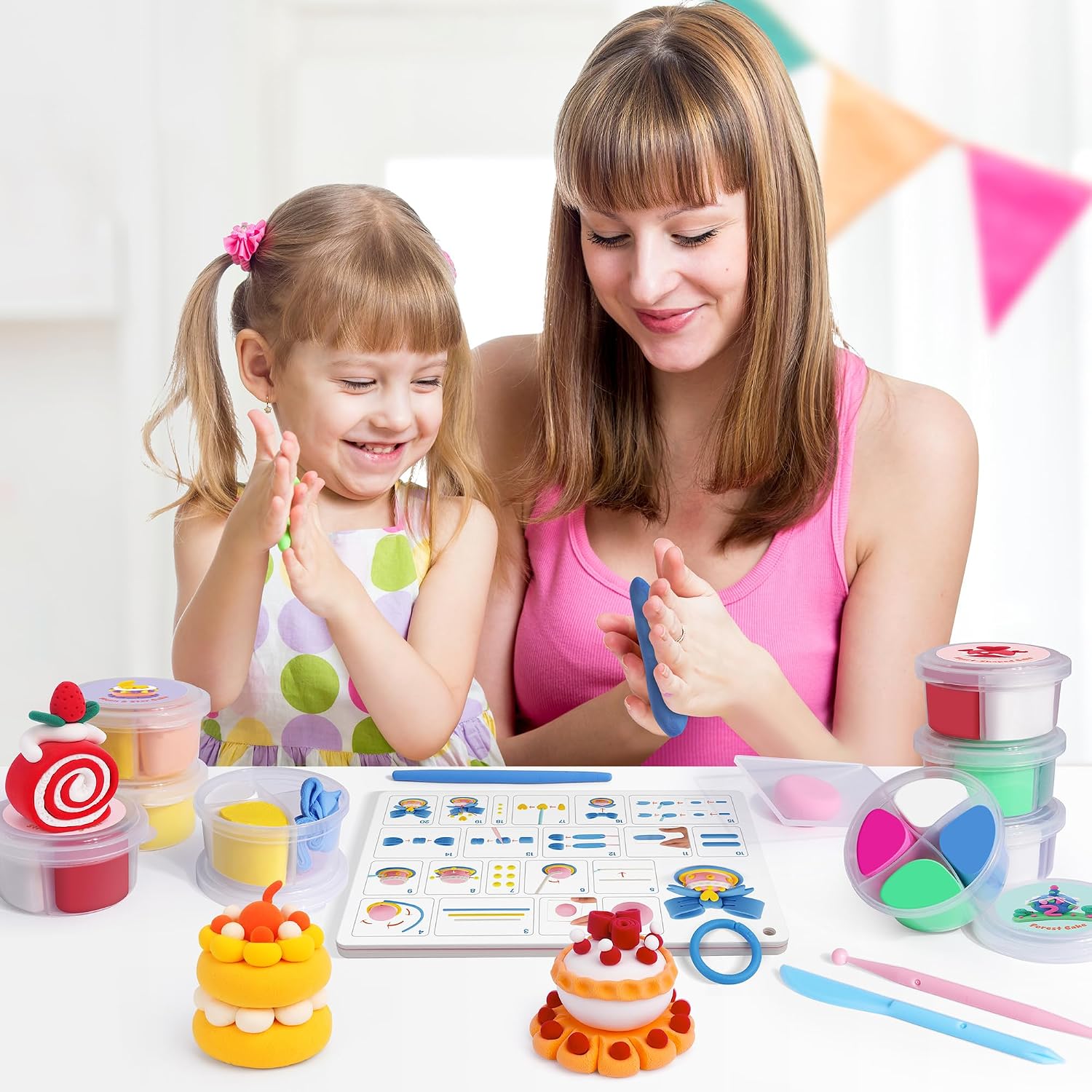 Detalle 2 de Helsort air-dry clay kit, 12 cake projects
