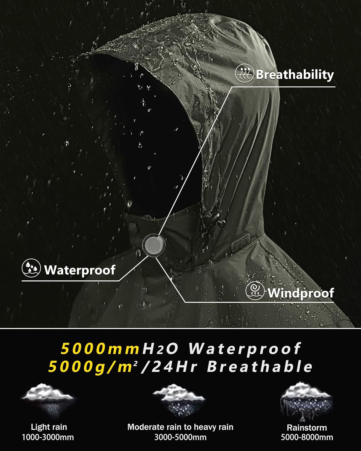 Thumbnail 2 de Outdoor Ventures Packable Rain Jacket