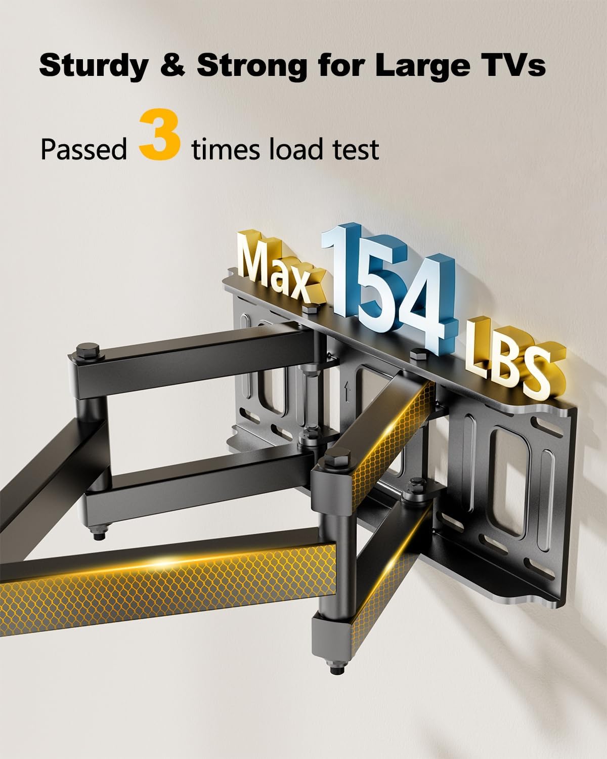 Thumbnail 4 de FORGING MOUNT Full Motion TV Wall Mount with Integrated Power Outlets for 42–90" Screens