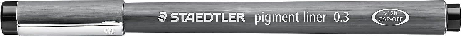 Detalle de STAEDTLER 308 WP4 Pigment-Liner: 4 Schwarzlinien in stabler Box (0,1–0,7 mm)