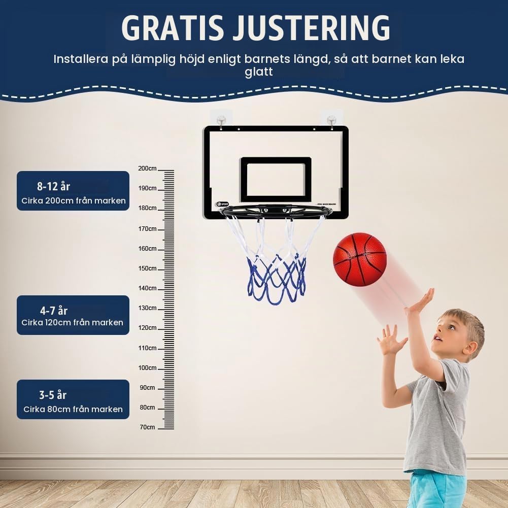 Detalle 2 de OSDUE 3644147 minibasketkorg med 40 x 26 cm bakskiva, 4 bollar och pump