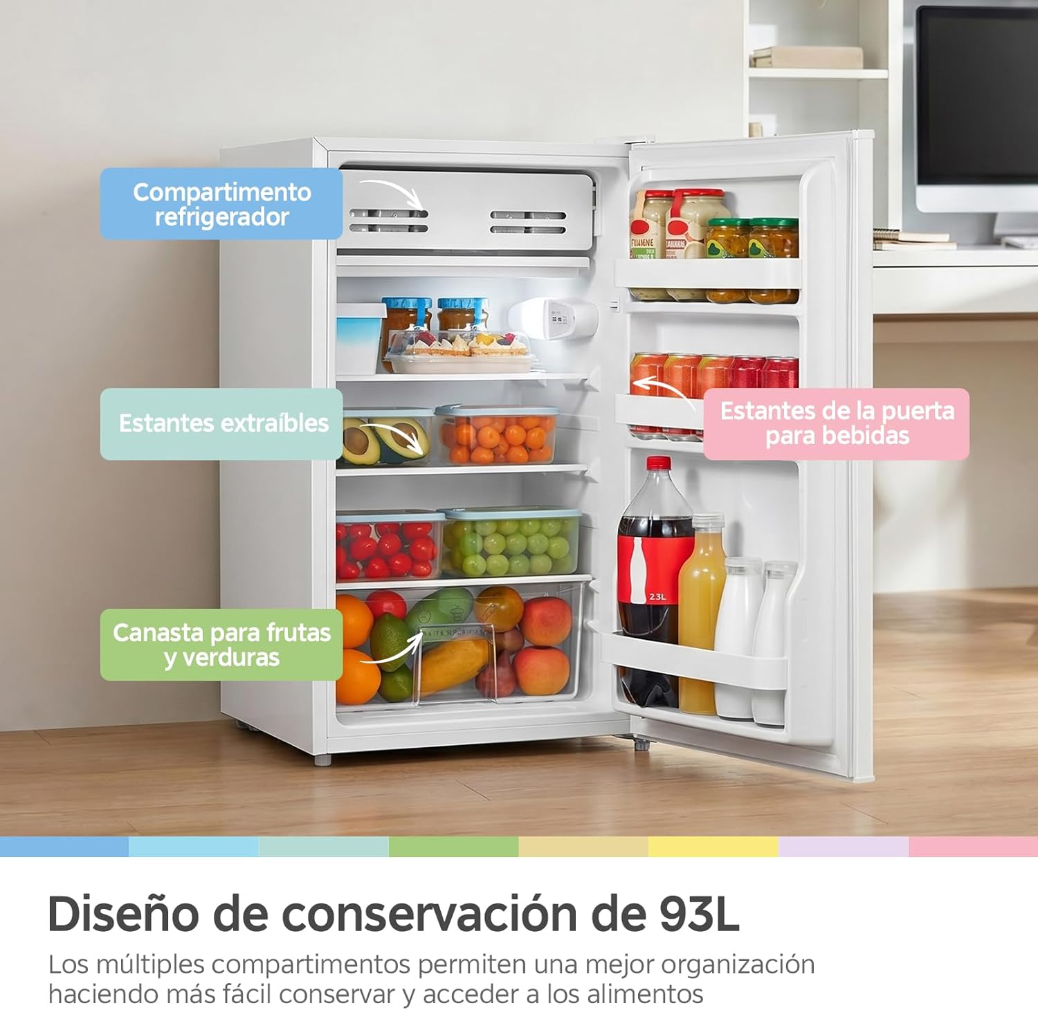 Detalle 2 de Comfee RCD93WH2 frigorífico 93 L bajo mesa
