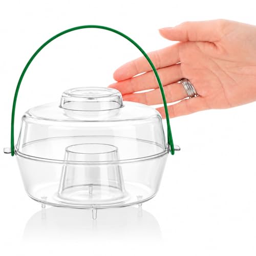 Detalle de com-four® 2 trampas para insectos de plástico – trampas colgantes sin matar con tapa extraíble