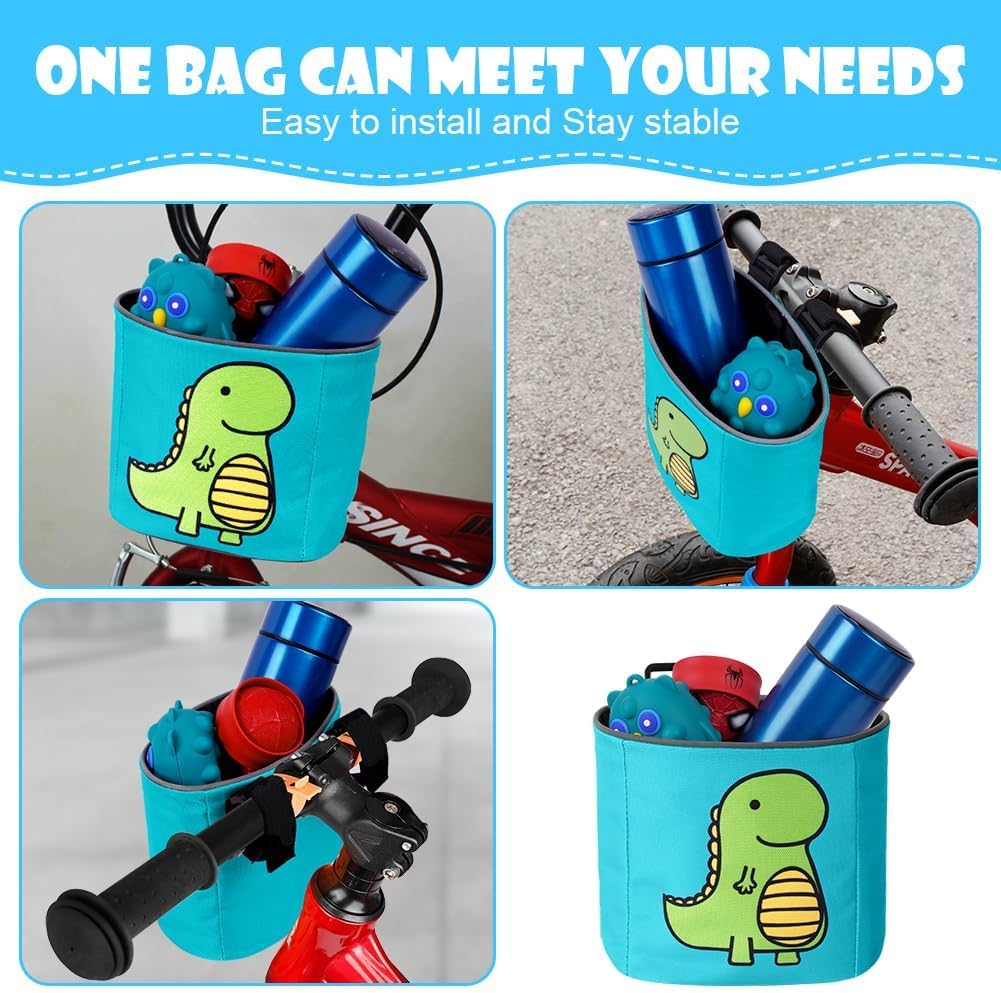 Thumbnail 3 de Adiwo borsa per manubrio bambini con strisce riflettenti e design chiuso (Blu)