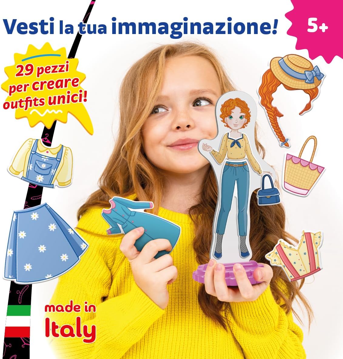 Thumbnail 5 de Quercetti Magnetic Fashion Maggie – Gioco magnetico per bambina (5 anni) con 29 accessori e outfit componibili