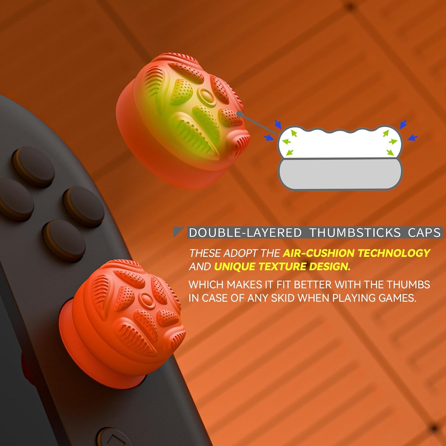 Thumbnail 3 de Switch 2 thumb grips 4-pack, 7.5mm cushions