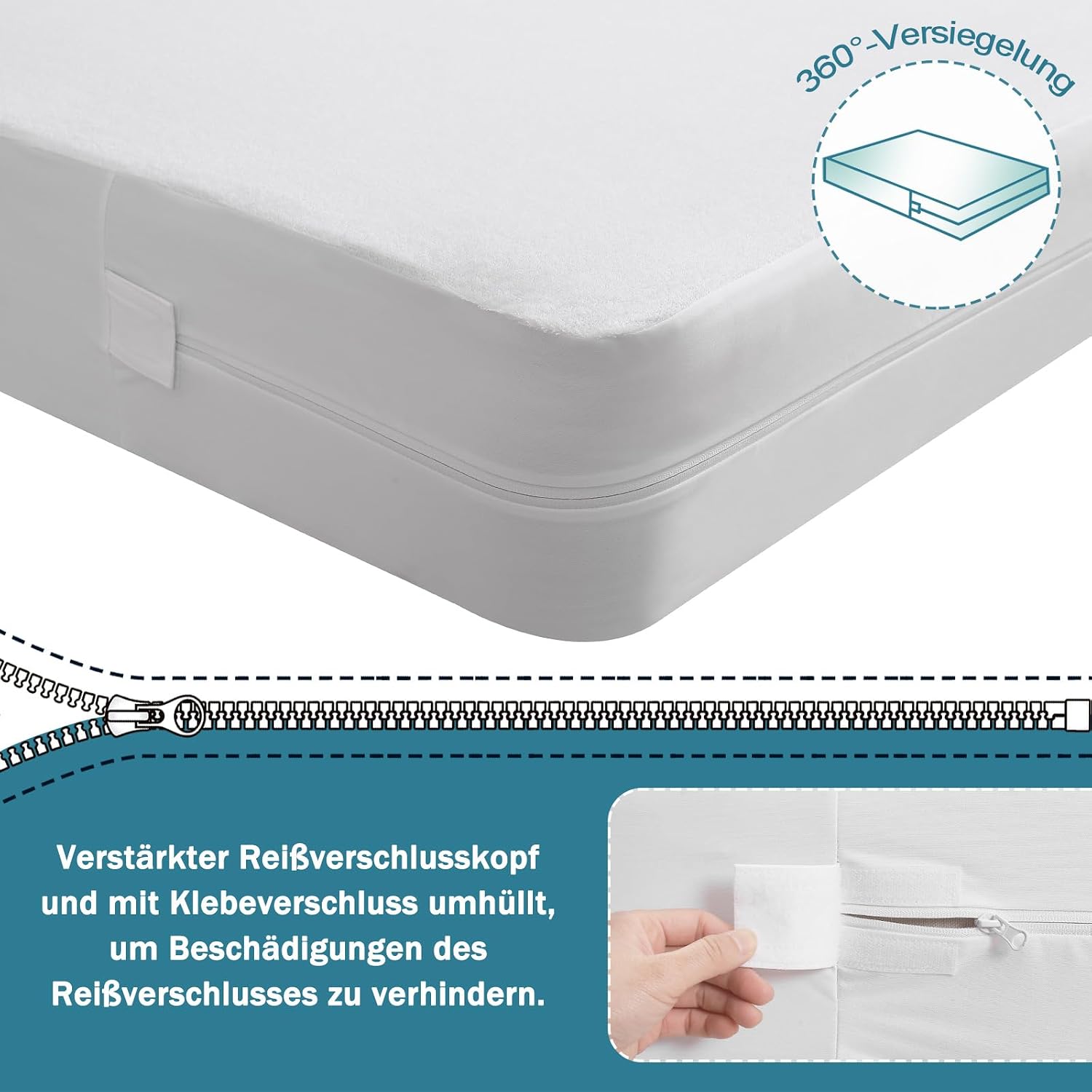 Thumbnail 3 de Beedsooth wasserdichter Matratzenschutz 140x200x20 cm mit Reißverschluss – Encasing