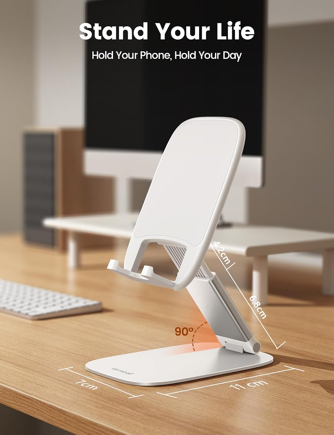 Detalle 1 de Lamicall Foldable Cell Phone Stand, White