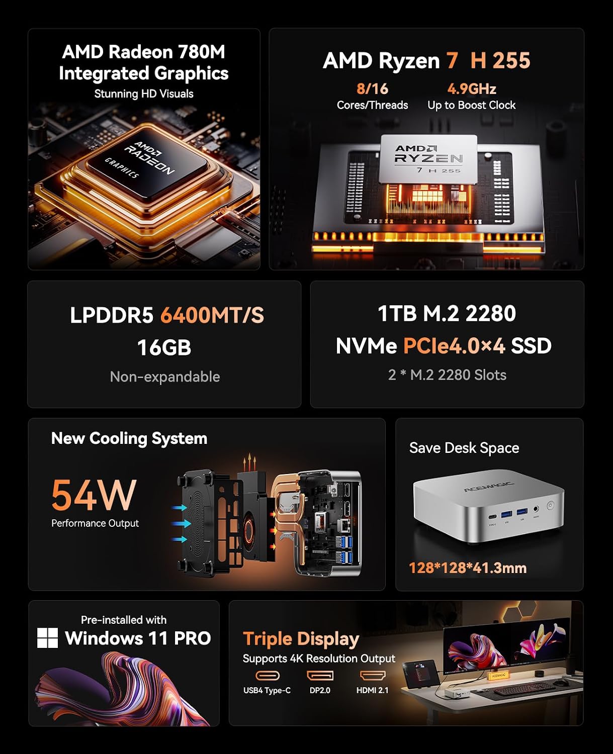 Thumbnail 1 de ACEMAGICIAN Mini PC W1 32GB