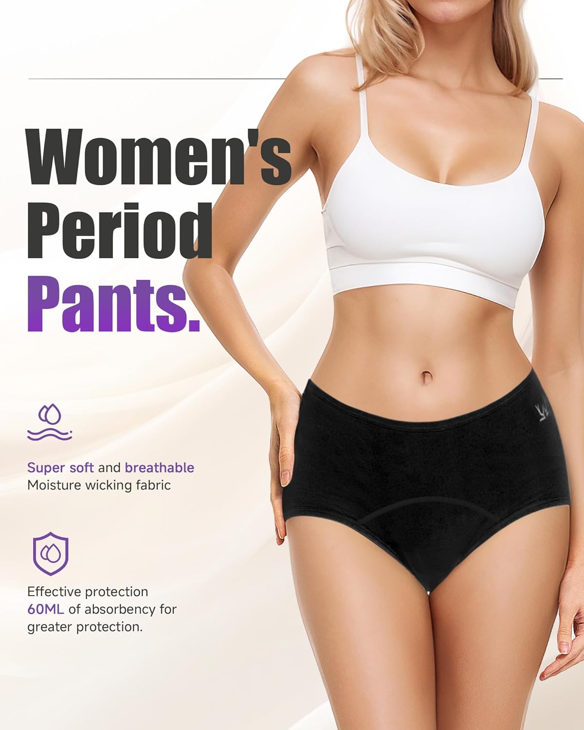Thumbnail 4 de TANSTC Period Pants for Women Heavy Flow 60ML – Pack of 3