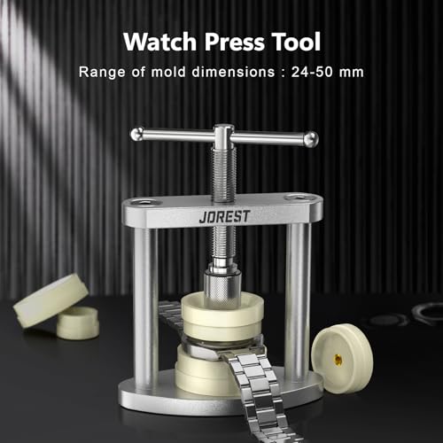 Detalle de JOREST Watch Repair Kit + Watch Press Tool: Comprehensive Set for Home & Hobbyists