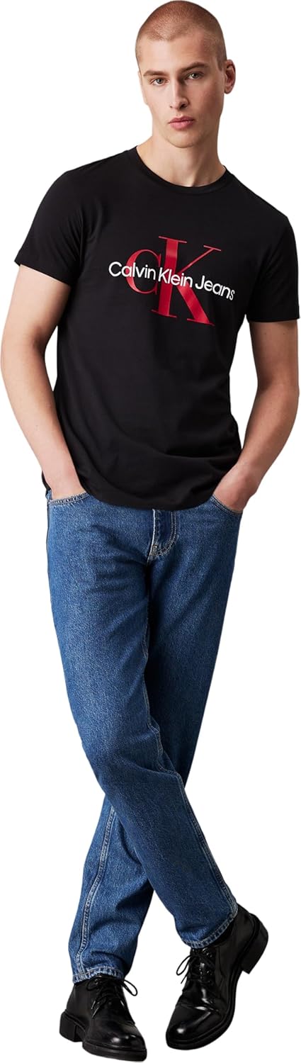 Thumbnail 3 de Calvin Klein Core Monologo Slim Tee J30j320935 – Maglietta a Maniche Corte, Bianco, Uomo L
