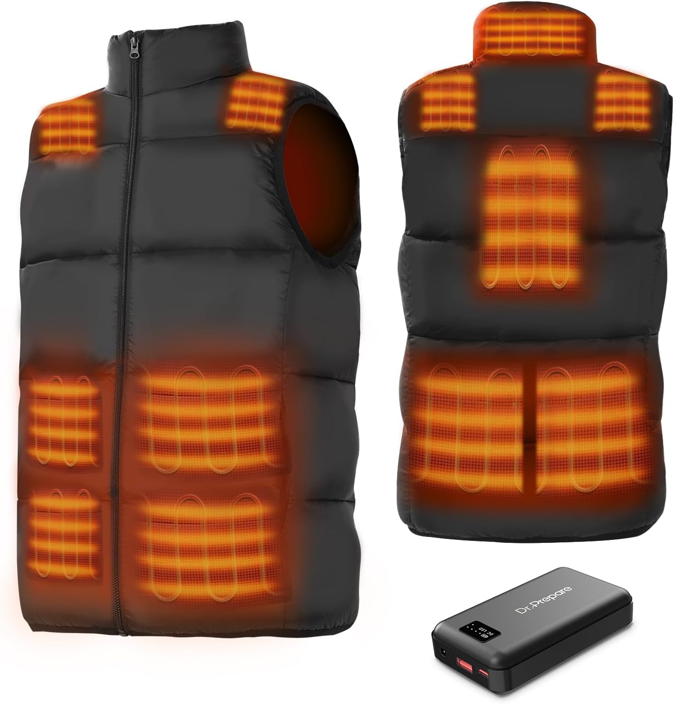 Detalle 2 de DR.PREPARE Heated Gilet: Unisex Electric Vest with 3 Heat Levels