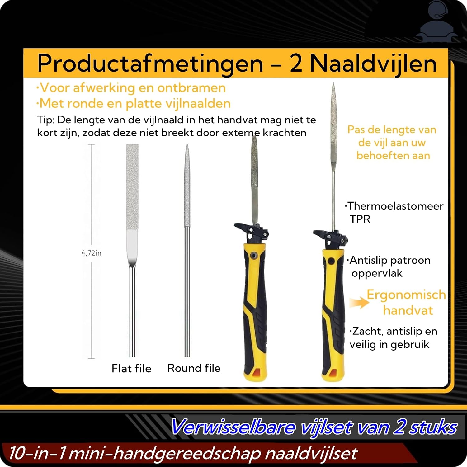 Thumbnail 4 de Magicbox 3DE-xiaoshouju modelbouwzaagset 10-in-1 met 8 zaagbladen en 2 vijlen