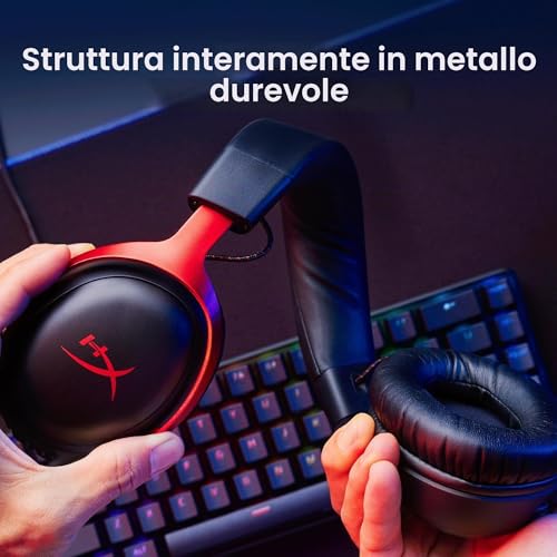 Detalle de HyperX Cloud III: cuffie da gaming USB-C con DTS Spatial Audio e comfort premium
