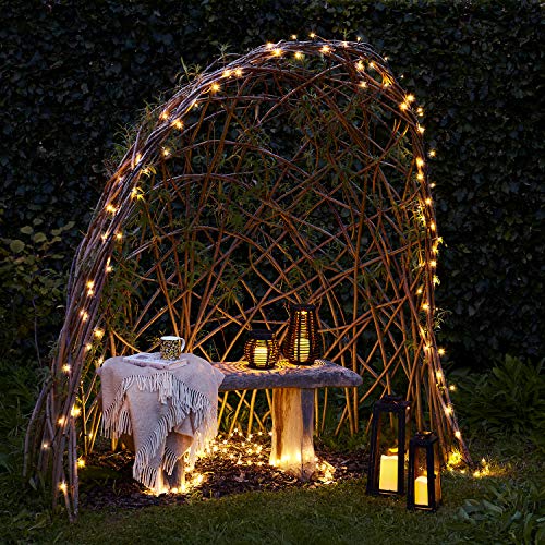 Detalle de Lights4fun Farolillo Solar Metálico de 29,5 cm con vela LED para jardín y exteriores