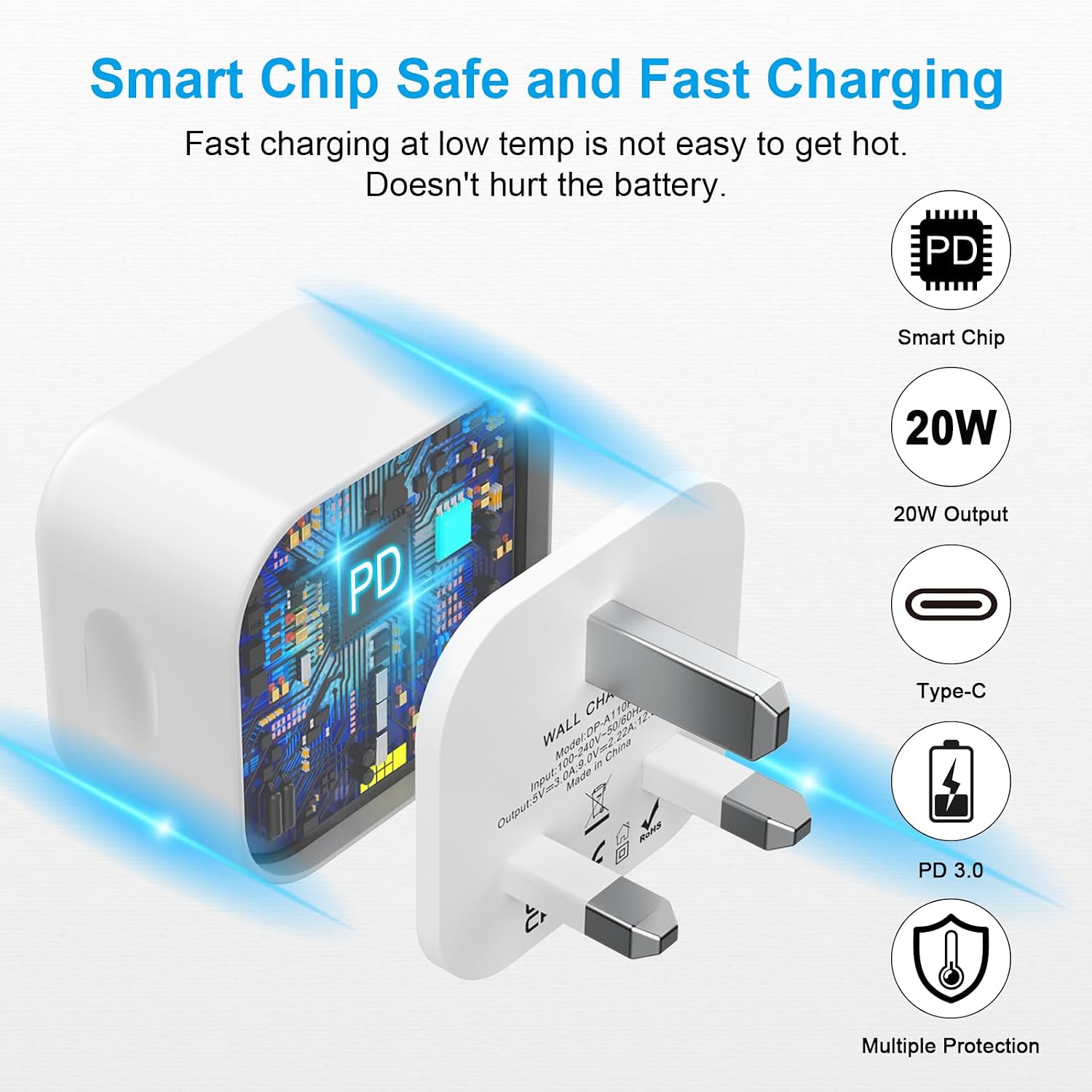 Detalle de iPhone USB C charger 20W 3 pack