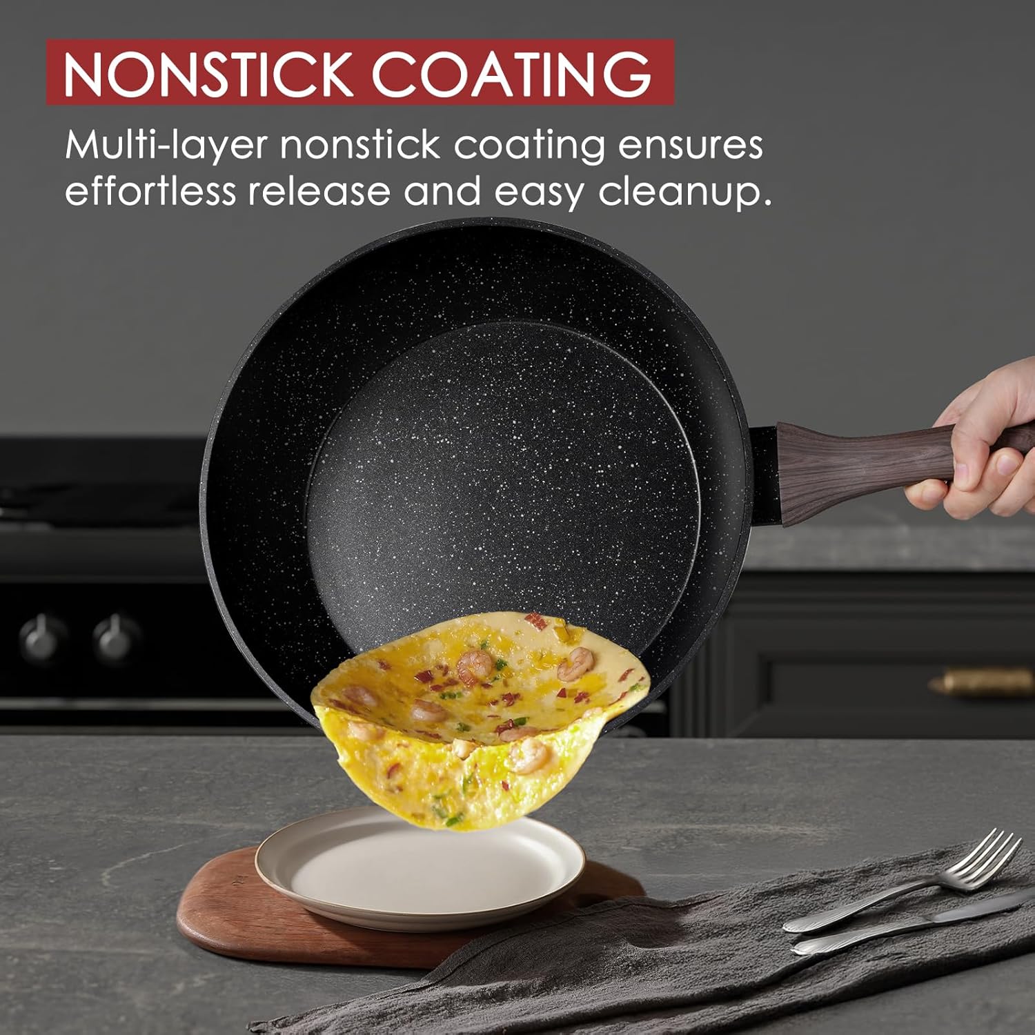 Detalle de Kikcoin 31-Piece Nonstick Cookware Set