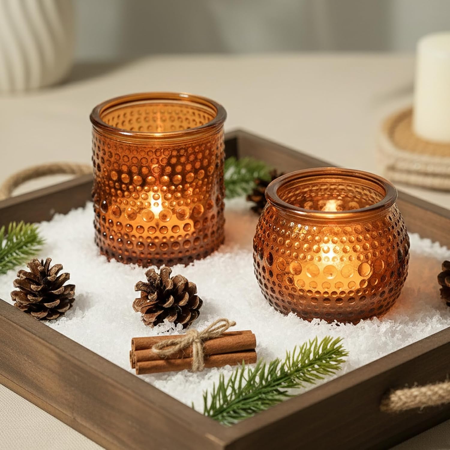 Thumbnail 5 de Blue Vintage 24-Pack Votive Candle Holders 2x2.5in 🕯