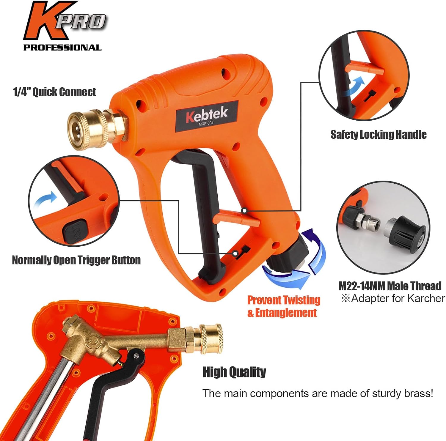 Thumbnail 1 de Kebtek MRP-003-B Pistola idropulitrice 5200 PSI