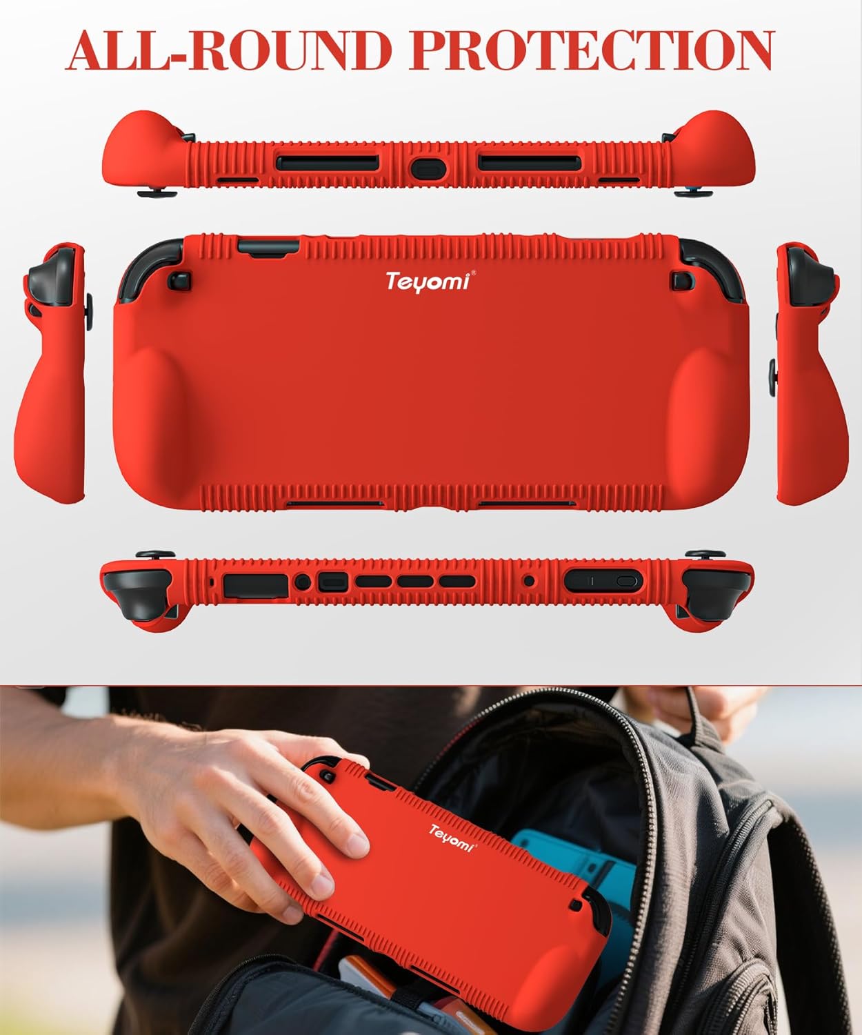 Thumbnail 1 de Teyomi Funda Protectora Switch 2 Rojo