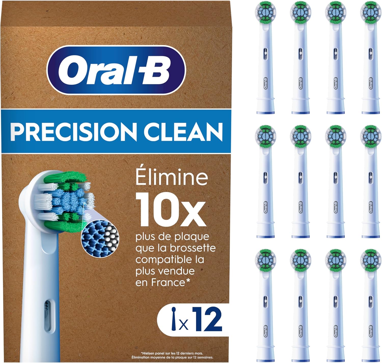 Detalle de Oral-B Pro Lot de 12 brossettes Precision Clean