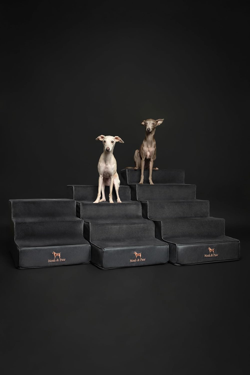 Thumbnail 6 de Noah & Paw Dog Stairs (16" Extra Wide) Leather Collection – Durable 3-Step Ramp for High Beds
