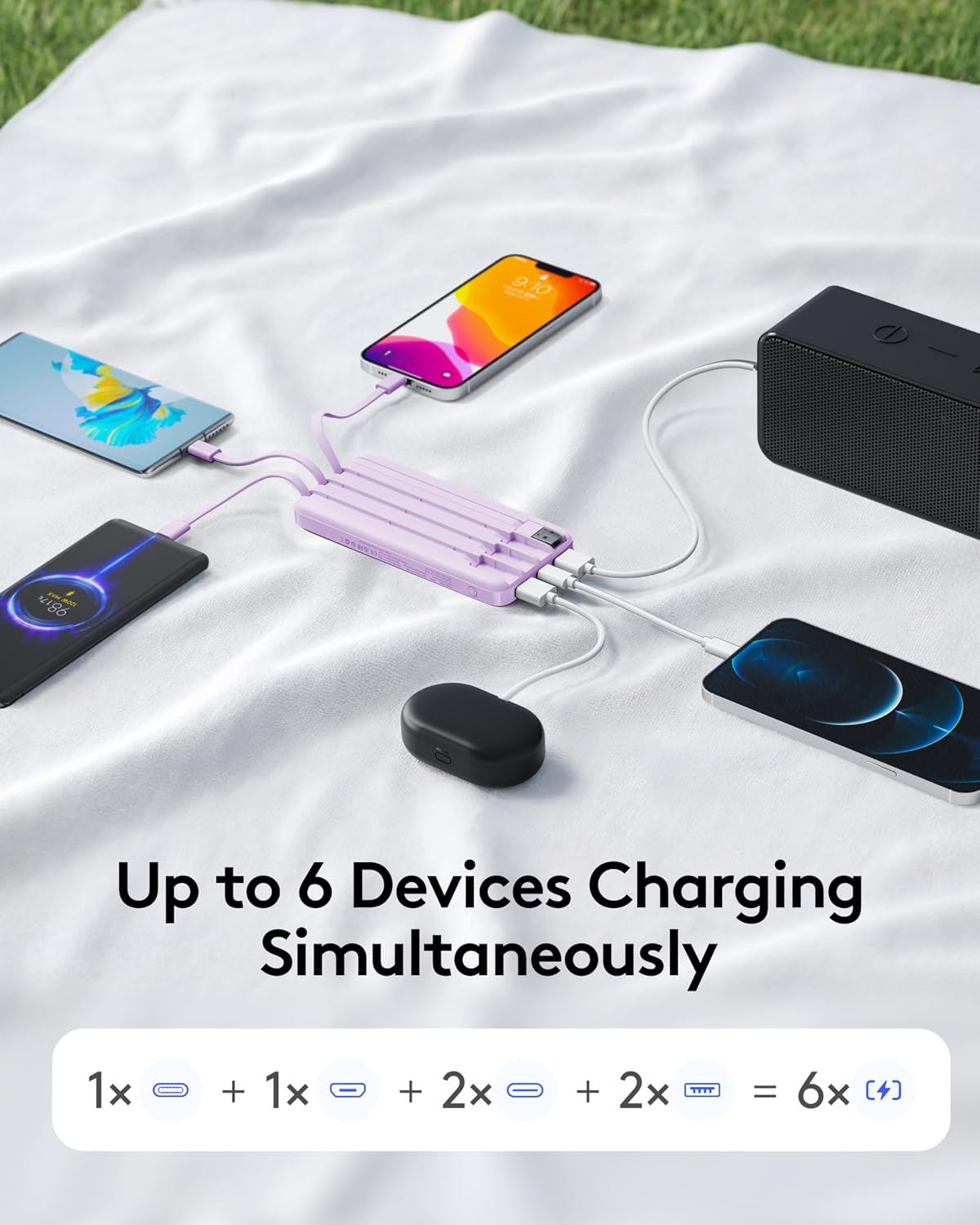 Thumbnail 6 de Orfeika K14E 10,000mAh Power Bank with Four Built-In Cables, 22.5W