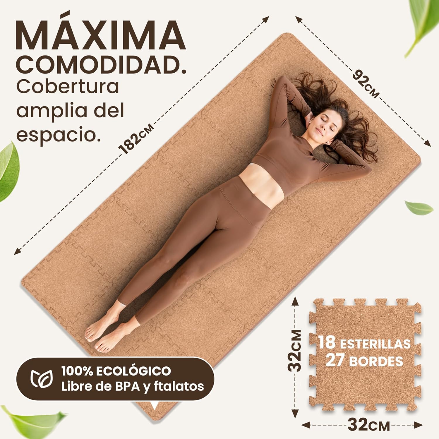 Detalle 2 de BeMaxx Esterilla Fitness Puzzle 18 piezas 1,67 m2