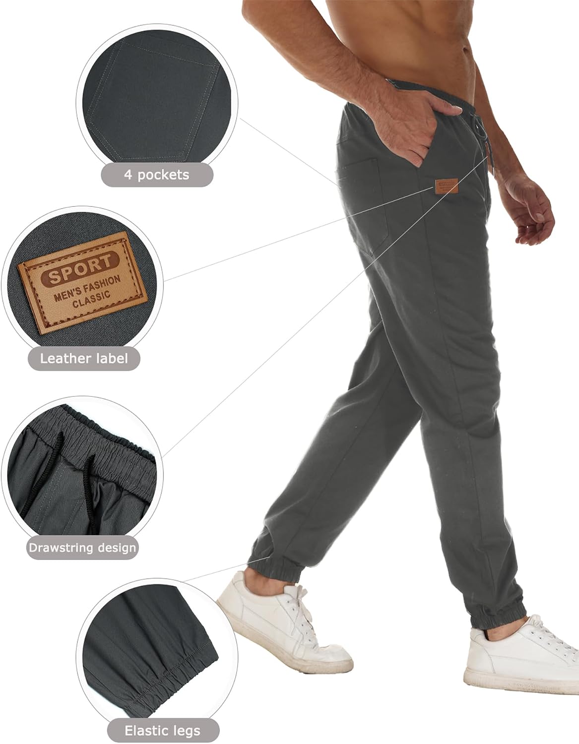 Thumbnail 5 de KUNJLELP Pantalón cargo algodón slim fit S‑XXL
