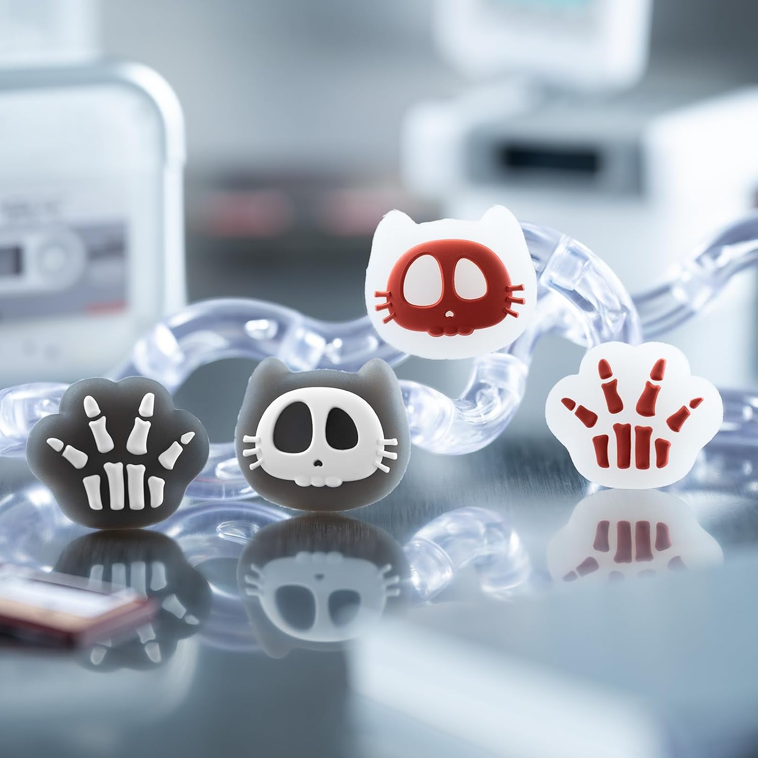 Thumbnail 6 de GeekShare Thumb Grips for Switch 2 (2025) — See-Through Kitten 4-Pack