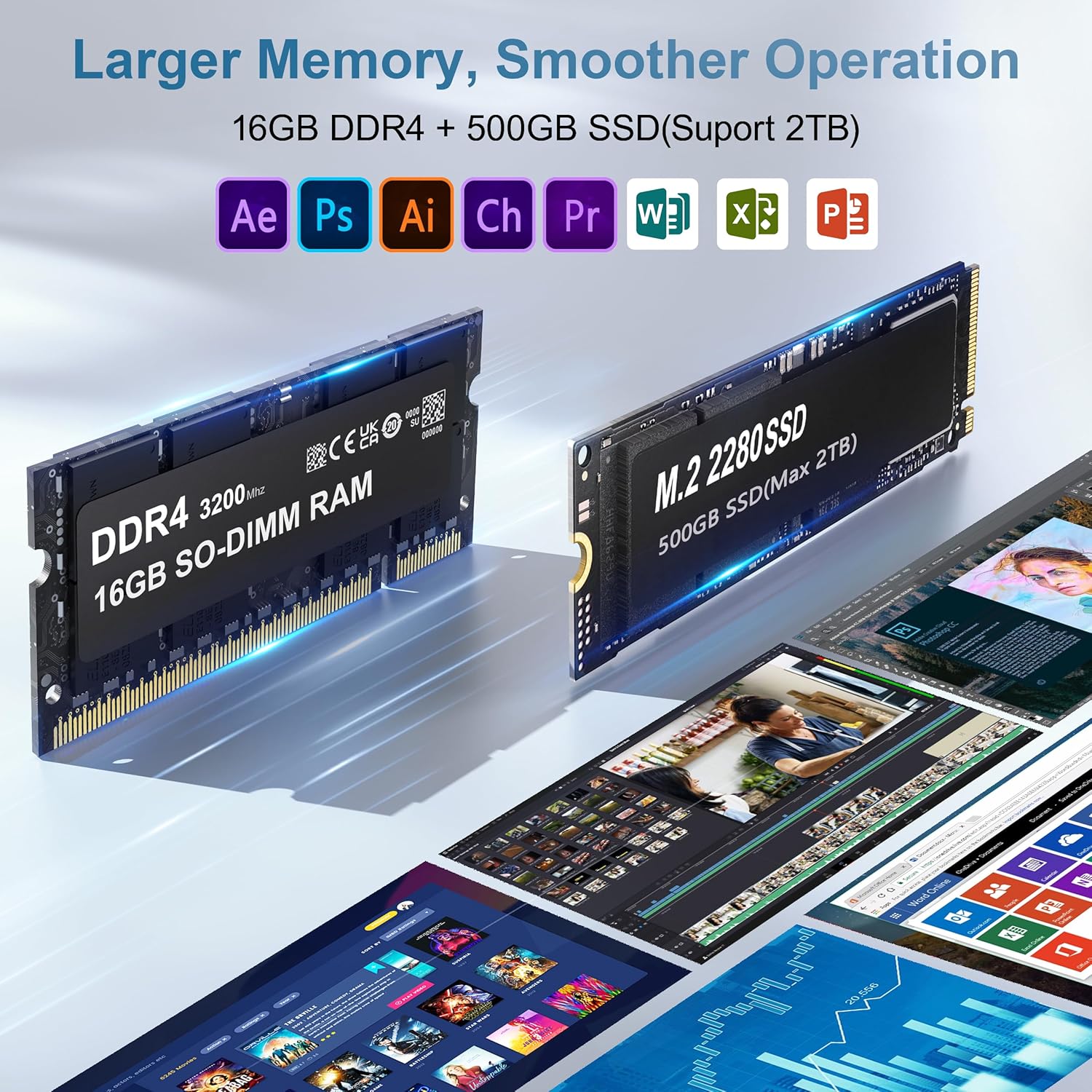 Thumbnail 3 de Beelink Mini S12 Pro Mini PC 16GB 500GB