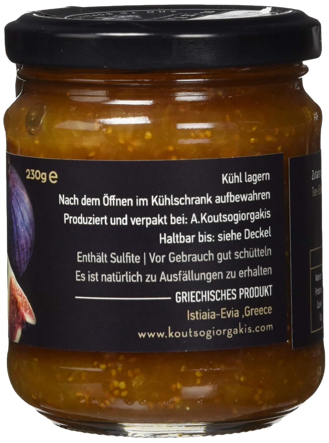 Detalle de Koutsogiorgakis Family Feigenpaste mit Bergtee-Extrakt – 2er Pack (2x230 g) aus Smyrni-Feigen