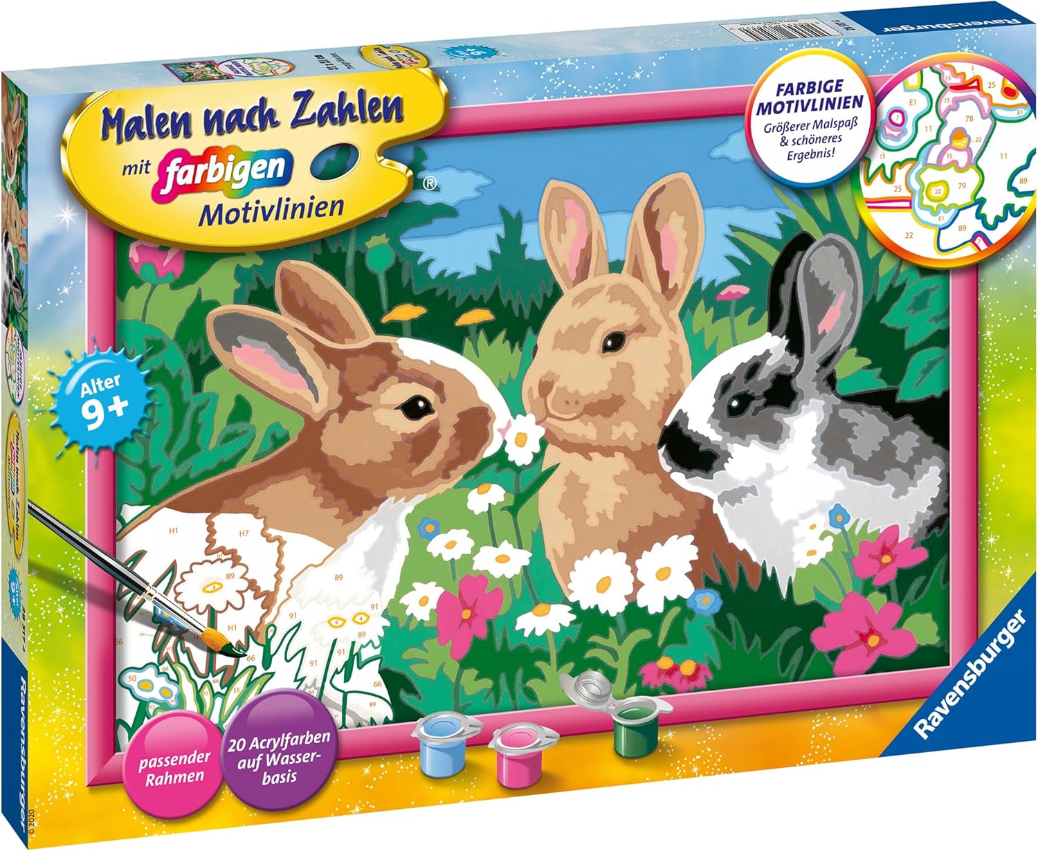 Detalle 2 de Ravensburger CreArt 28517 Malen-nach-Zahlen Set fĂŒr Kinder đš